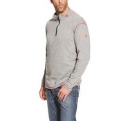 Ariat FR Polartec 1/4 Zip Baselayer in Heather Gray